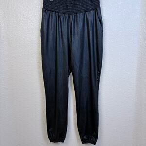 Commando • Black Faux Leather Jogger Pants